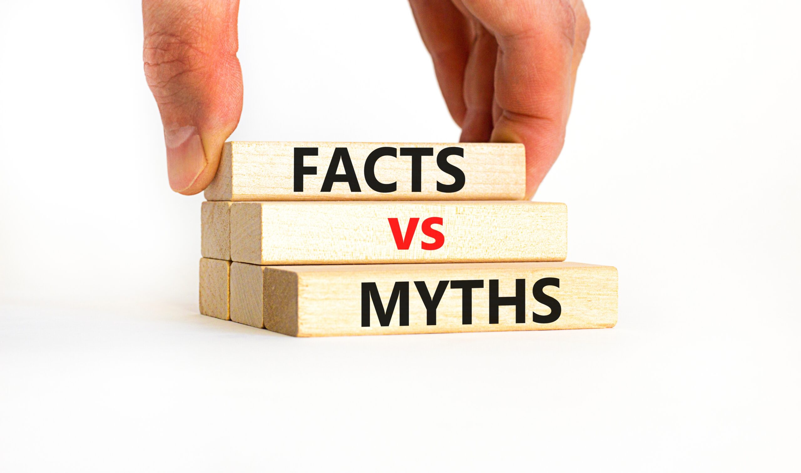 Fluid Resourcing graphic comparing remote work facts and myths, showing key differences between reality and common misconceptions